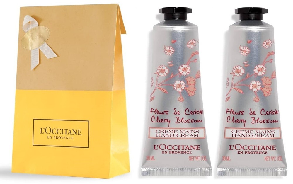 2 PC L’Occitane Cherry Blossom Perfumed Hand Cream 2X1 OZ NIB Fleurs De Cerisier