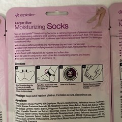 3-pk Epielle Moisturizing Socks Sunflower Seed Oil Avocado Oil Vitamin E