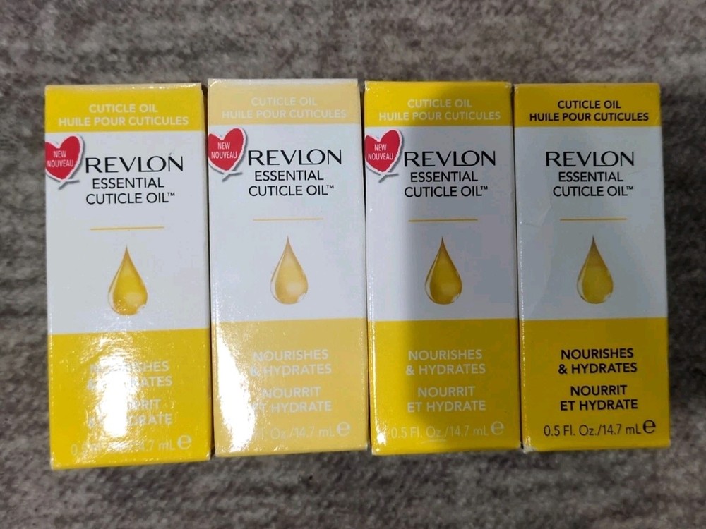 4 PACK Revlon Essential Cuticle Oil Nourishes & Hydrates, NEW