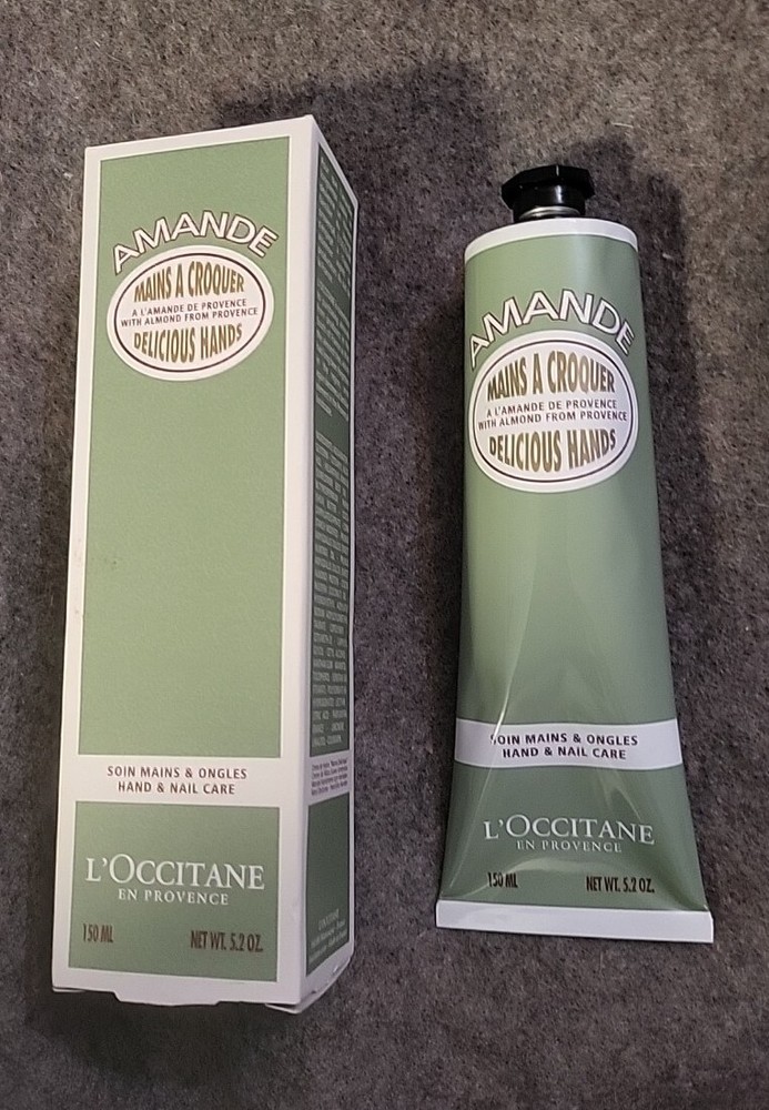 L’OCCITANE Almond Delicious Hand & Nail Cream – 5.2oz/ 150ml. NIB