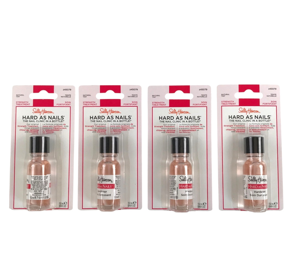Sally Hansen 4 Pack Hard As Nails Nail Hardener 0.45 fl oz Natural Tint 45079