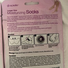 3-pk Epielle Moisturizing Socks Sunflower Seed Oil Avocado Oil Vitamin E