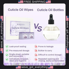 100 Pack Lavender Cuticle Oil Wipes for Nail Care and Hydration