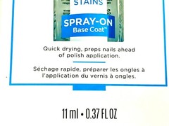 2 Box Sally Hansen Spray On Base Coat No More Stains 0.37 fl oz (11 ml)Quick Dry