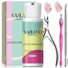 SAVILAND Cuticle Remover Kit 4 Piece Set, A-2.03OZ