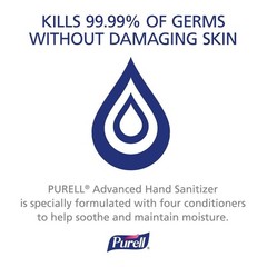 PURELL Advanced Hand Sanitizer Soothing Gel, Fresh 2 Fl Oz (Pack of 6), Clear