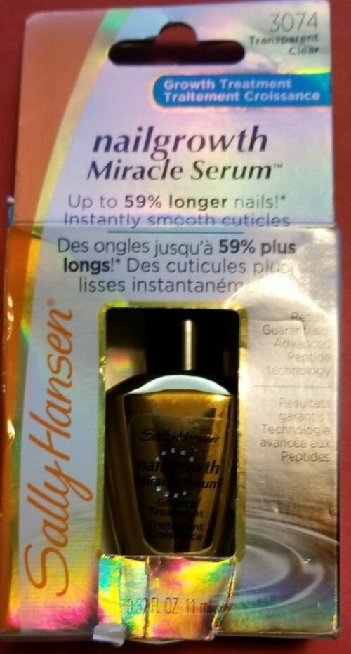 Sally Hansen Nail Growth Miracle Serum Growth Treatment #3074 Clear .037oz.-New-