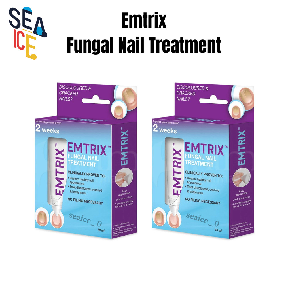 Emtrix 2x10ml Nail Treatment | Anti-Fungal, Nail Repair | Free Ship New
