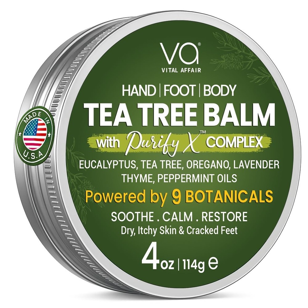 VITAL AFFAIR Tea Tree Oil Balm – Soothing Care for 4 Ounce (Pack of 1)