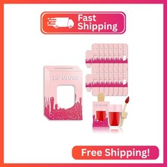 ANZKA 15 Pack Pink Lip Gloss Boxes, Ice Cream Shaped Empty Lipgloss Tubes