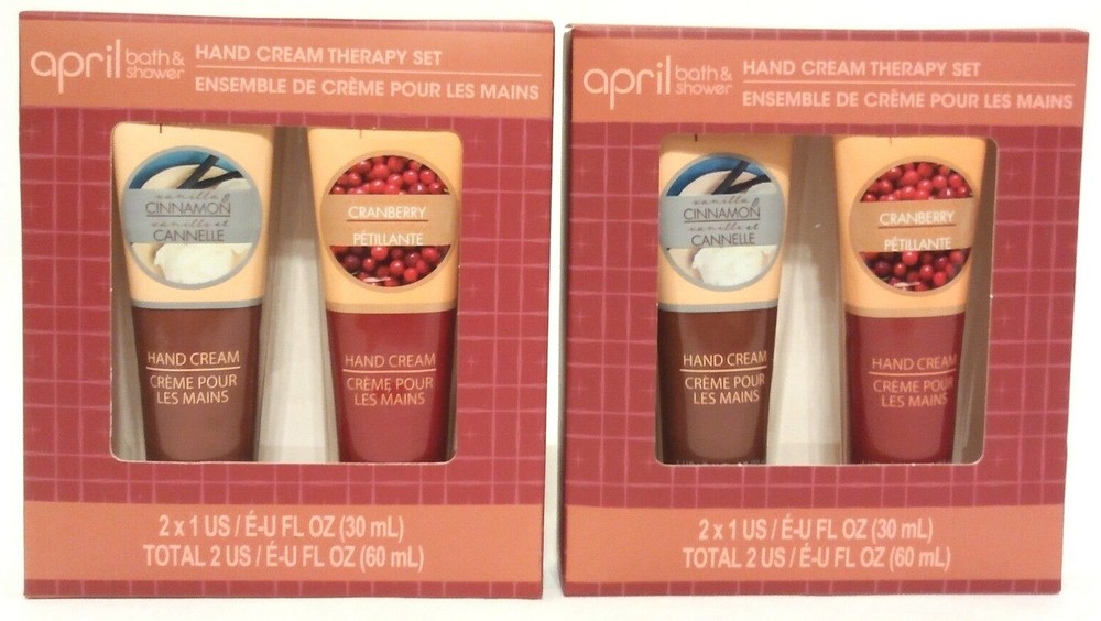 2 Boxes Hand Cream Therapy Cinnamon + Cranberry Scent Stocking Stuffer Gift Set
