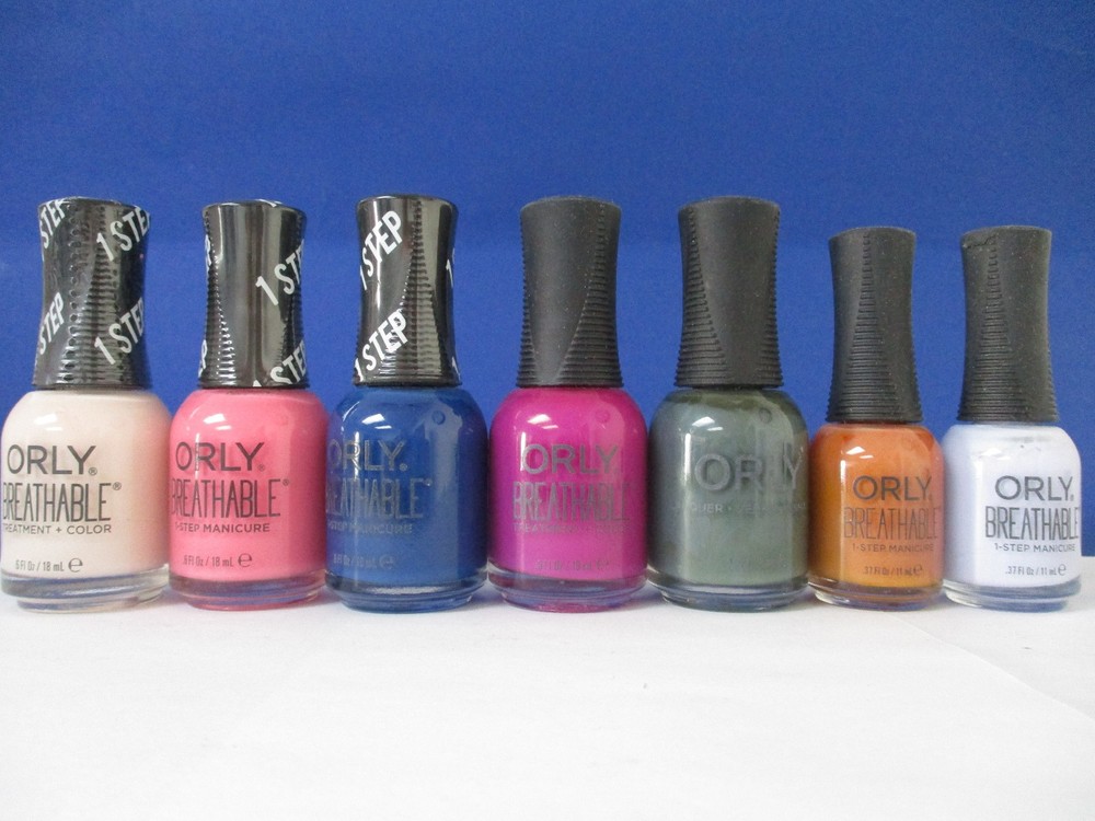 (7) ORLY Breathable Nail Polish Lacquer + Treatment Mix colors (see pictures)