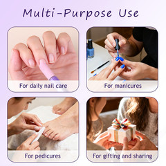 5 Pieces Nail Care Pen Set, Ceramic Cuticle Pusher with Oil for Manicure