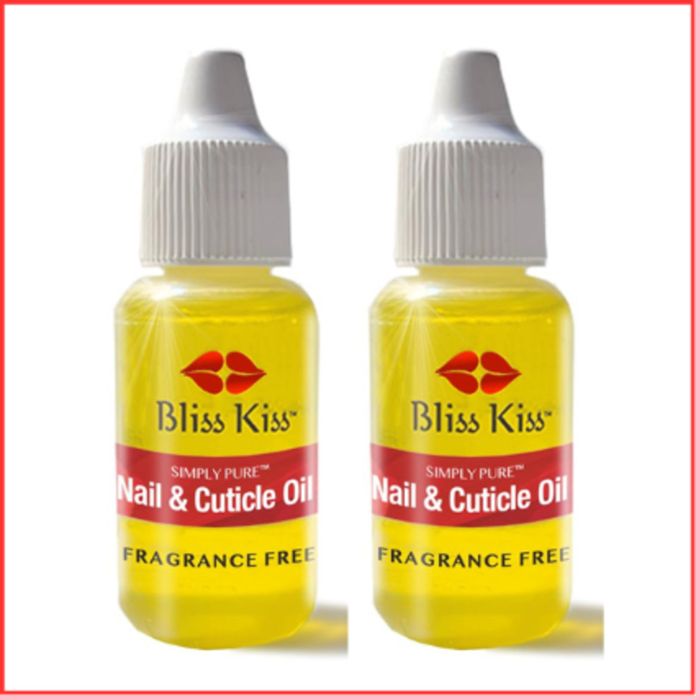 NAIL OIL Cuticle Dropper Strengthener with Vitamin E Jojoba 2 Pack BLISS KISS