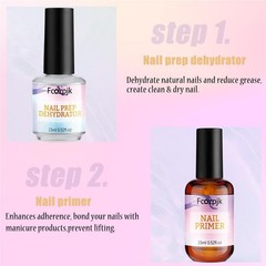 Fcozpjk Nail Dehydrator and Primer with 0.53 Fl Oz (Pack of 3), Clear