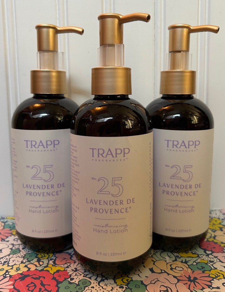 3 TRAPP HAND LOTION Lavender De Provence with Clary Sage Vanilla Orchid 8 oz ea