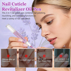 2-In-1 Ceramic Cuticle Oil Pusher Pen, for Dry & Damaged Nails, Hangnails | Gent
