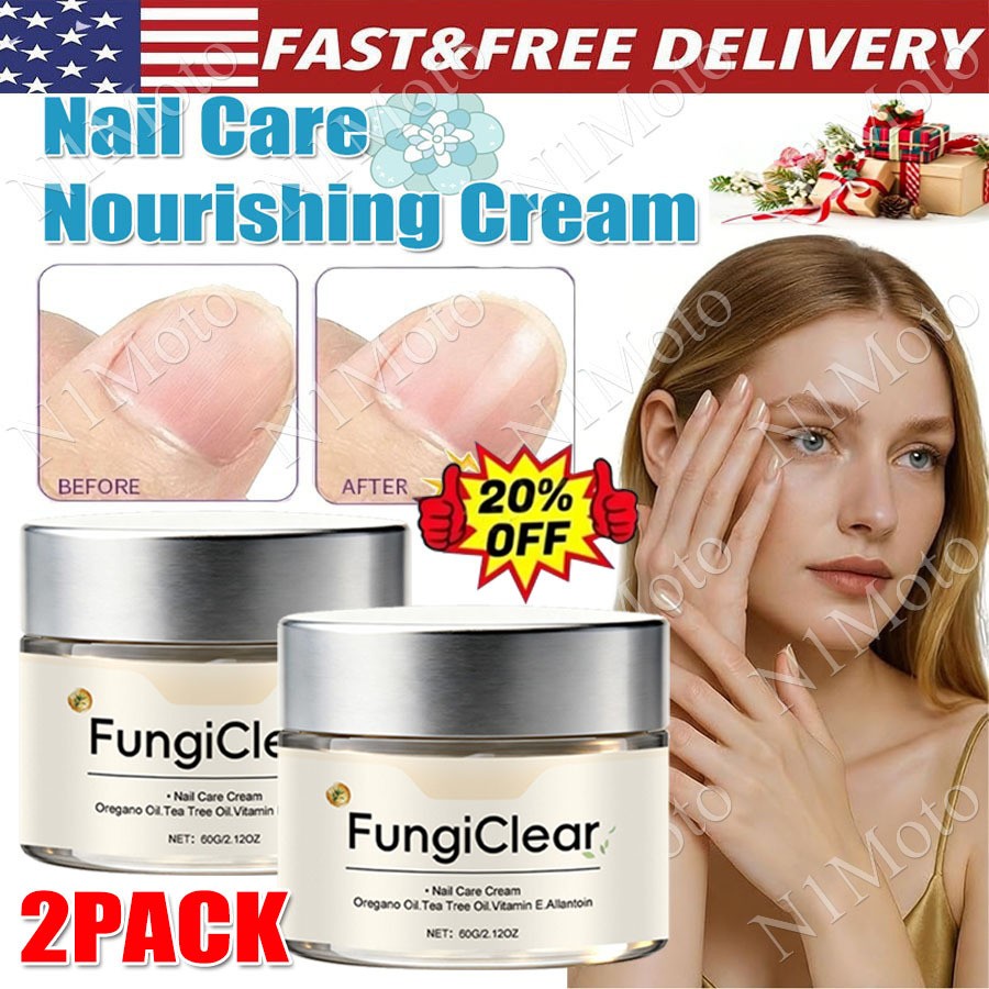2PCS-FungiClear Nail&Toenail Fungus Care Cream W/Oregano Oil,Vitamin E&Allantoin