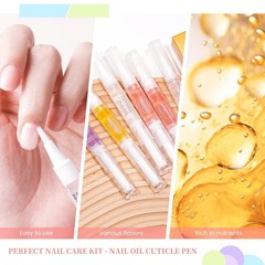 6PCS Cuticle Oil Pen Kit Nail Nourishing Repair Treatment for Salon and Home New