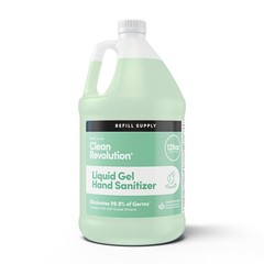 Clean Revolution Liquid Gel Hand Sanitizer, 128 Fl. Oz Refill Supply Container|