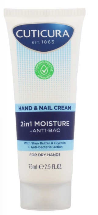 Cuticura Hand & Nail Cream 2 in 1 Moisture 75ml
