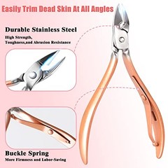 Manicure Set Pedicure Kit Womens Nail Clippers Set 32 in 1 Rose Pink_32 in 1