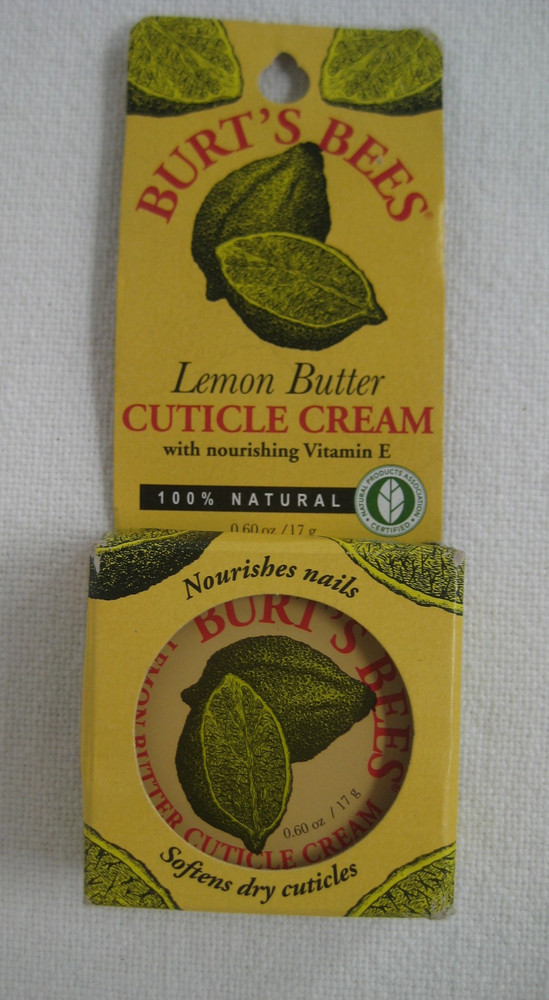 Burt’s Bees Lemon Butter Cuticle Cream W/ Nourishing Vitamin E ~ 0.6 Oz ~ NEW
