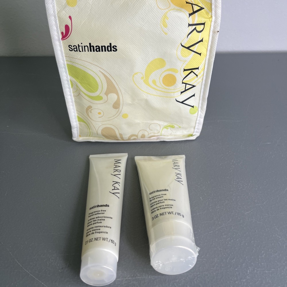 MARY KAY SATIN HANDS PROTECTING SOFTENER 2.1 Oz & Hand Cream 3 Oz Lot