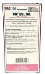 ONYX Professional CUTICLE OIL 0.35 Oz + Cuticle Pusher INTENSE MOISTURE THERAPY