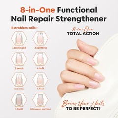 modelones Nail Strengthener Clear 0.51 Fl Oz (Pack of 1), B2-Crystal