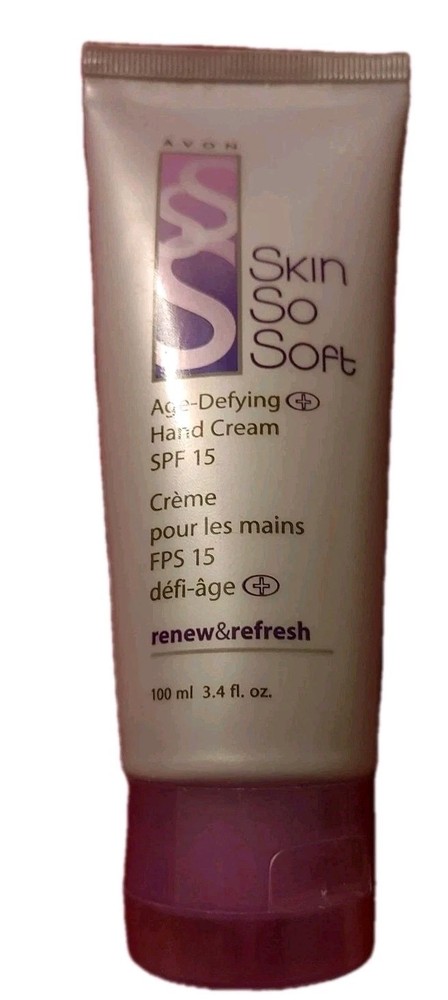 New AVON skin so soft renew and refresh age defying hand cream treatment -3.4 oz