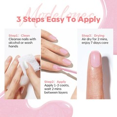 modelones Nail Strengthener, Sparkle 0.5 Fl Oz (Pack of 1), A4-Glitter Pink