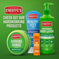 O’Keeffe’s 2 Pack Hand Cream 3oz – Unscented, Non-Greasy Hydration for Dry Hands