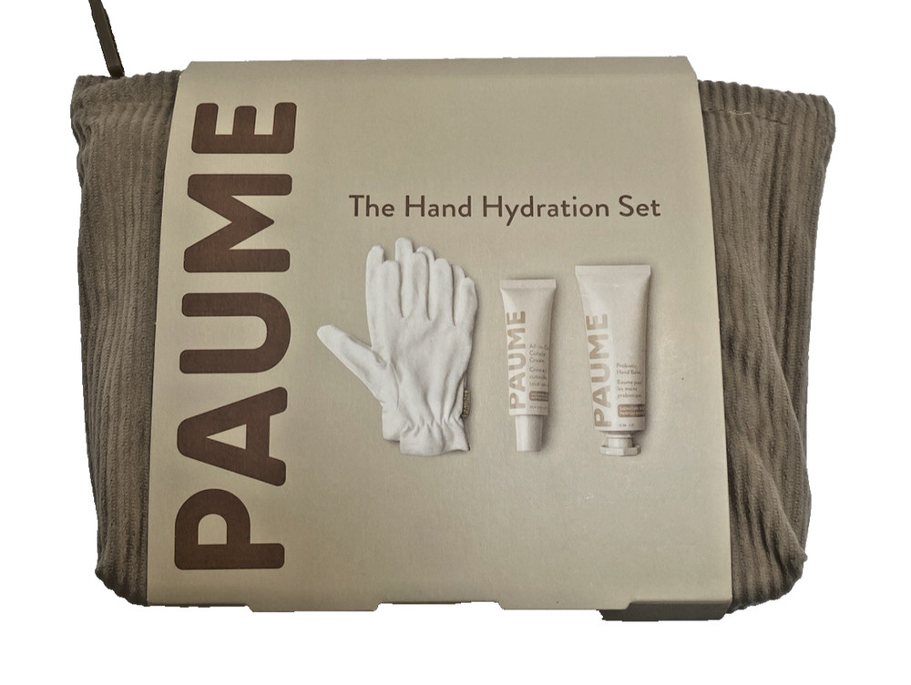 Paume Probiotic Nail Balm + All-In-One Cuticle & Nail Cream + Gloves + Pouch
