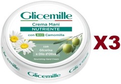 3 GLYCEMILLE NOURISHING HAND CREAM WITH ORGANIC CHAMOMILE 100ML GLYCERIN & OLIVE OIL