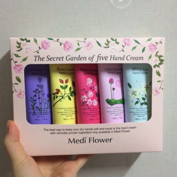 MEDI FLOWER The Secret Garden Of Five Hand Cream Set 50g X 5EA Hand Moisturizing