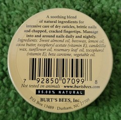 NOS BURT’S BEES Lemon Butter CUTICLE CREME with nourishing Vitamin E .6 oz.