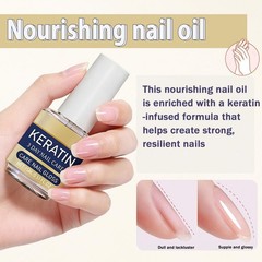 2Pcs Keratin Nail & Cuticle Oil, Deep Moisturizing Aloe Vera & Lavender Formula