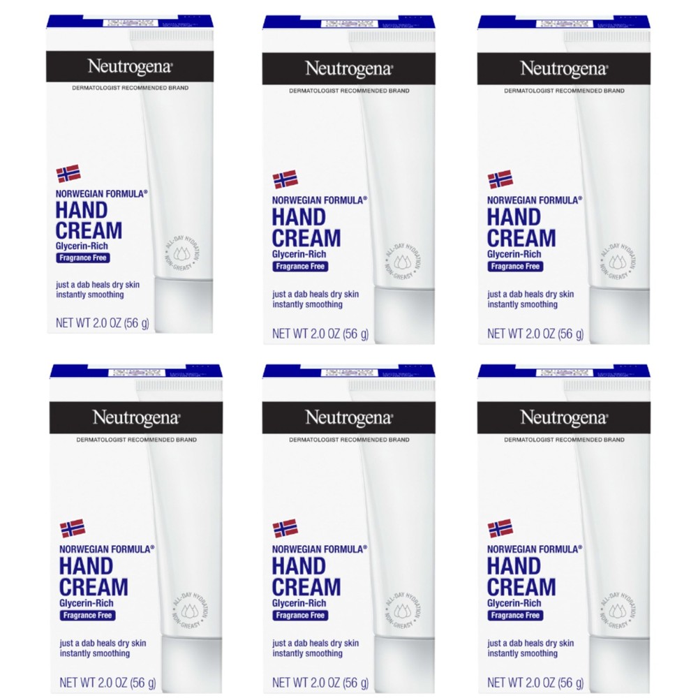 Neutrogena Norwegian Formula Moisturizing Hand 2 Ounce (Pack of 6), White