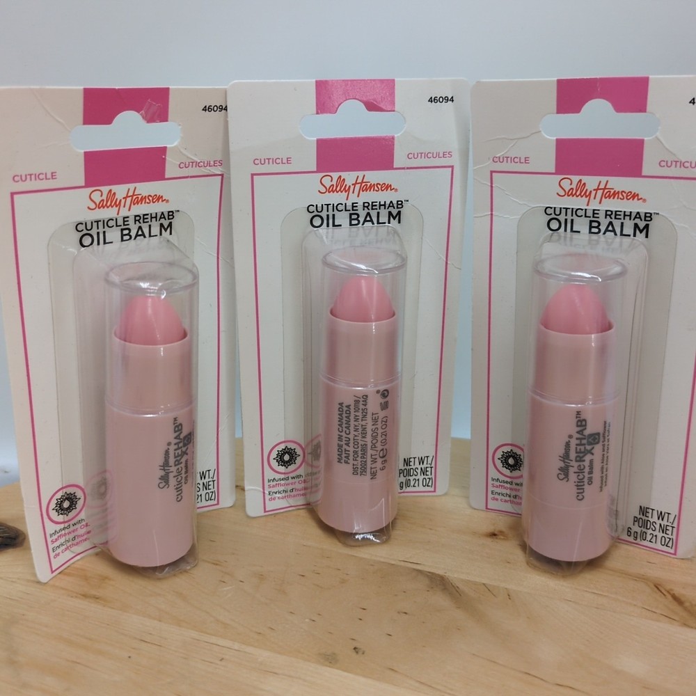 Sally Hansen Nail Rehab | Oil Cuticle Balm Infused w/ Sunflower 0.21 Oz Lot Of 3