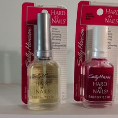 NEW Sally Hansen Hard as Nails Nail Polish Hardener 3 Pack: White, Red & Creme