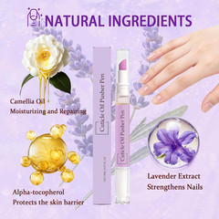 2-In-1 Ceramic Cuticle Oil Pusher Pen, for Dry & Damaged Nails, Hangnails | Gent