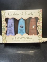 Crabtree & Evelyn Hand Therapy Gift Set – 3 Travel Size Hand Creams 3.5oz each