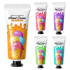 Set Of 5 Ice Cream Scented Deeply Nourish Hand Lotion Ice Cream Hand Cream