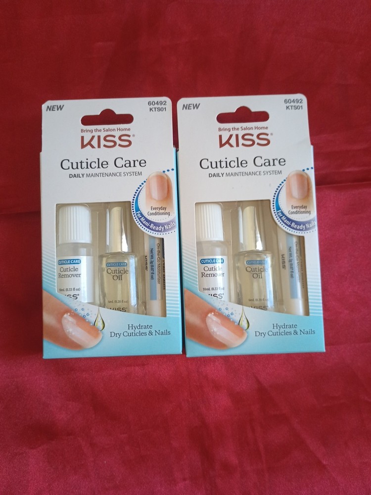 Kiss Cuticle Care Daily Maintenance System Cuticle Remover/Oil/NEW