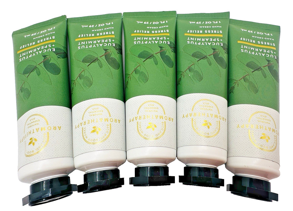 Bath & Body Works Aromatherapy Eucalyptus Spearmint Hand Cream 1 oz x5