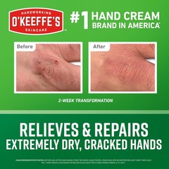 O’Keeffe’s Working Hands Hand Cream in a Pumpable Jar for 1 Pack, White