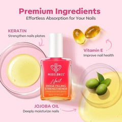 modelones Nail Strengthener Sheer Pink 0.51 Fl Oz (Pack of 1), B4-Jelly