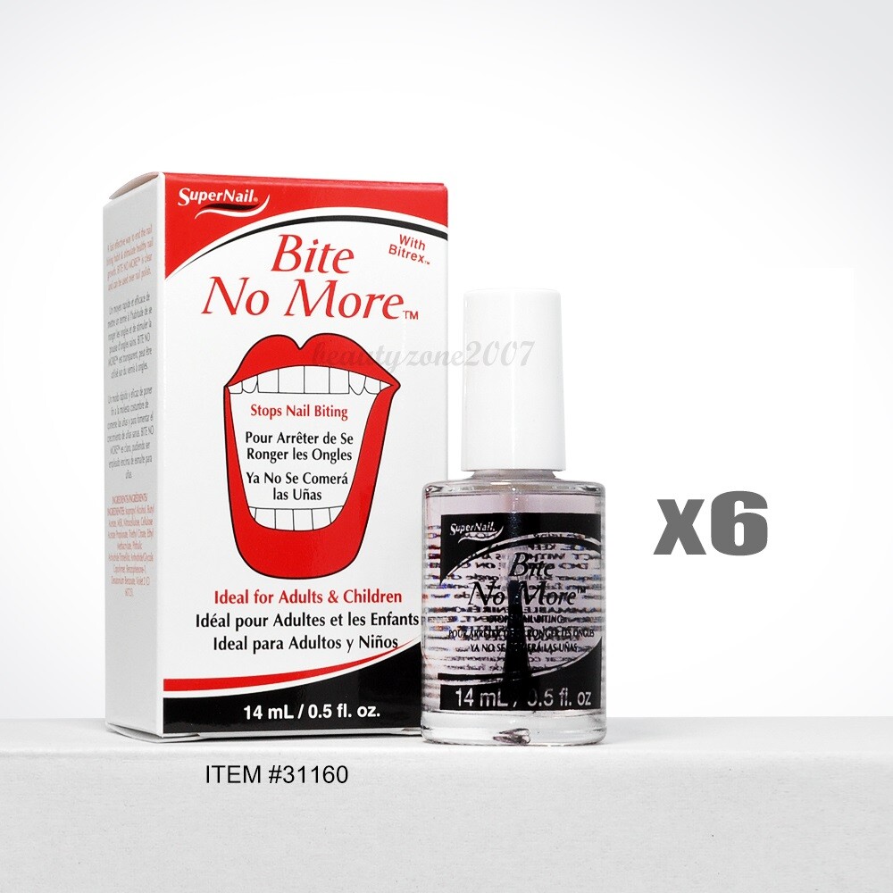 SuperNail Bite No More 0.5 fl oz/14ml – Stop Nail Biting (Pack of 6)