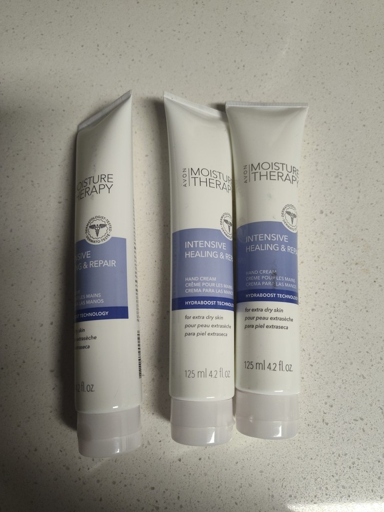 Avon Moisture Therapy Intensive Healing & Repair Hand Cream, Set of 3, 4.2 fl oz